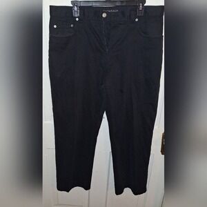 Men's Bachrach Wide Leg Black Dress Pants Size 36 Office Careerwear Casual Guest